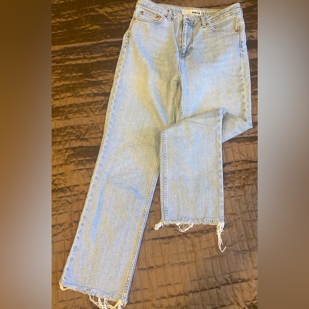 TOPSHOP Moto straight leg jeans